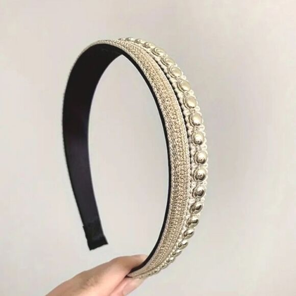 BOHO GOLD STUDED HEADBAND - Picture 3 of 10